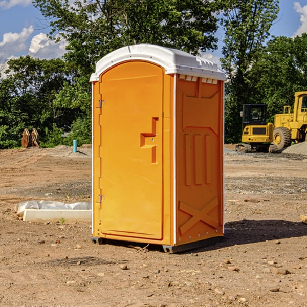 can i customize the exterior of the portable toilets with my event logo or branding in Blue Springs AL